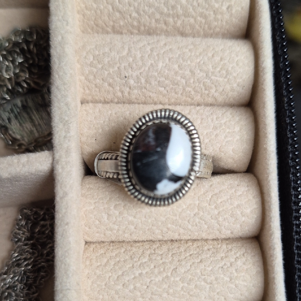 White Buffalo Sterling Ring